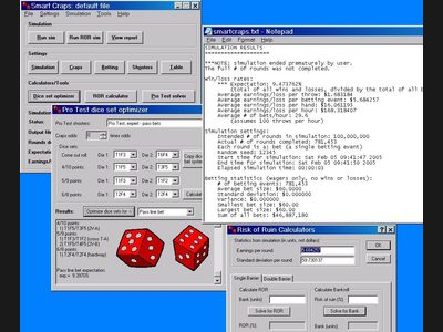 Smart Craps Professional craps analysis software for Windows on CD