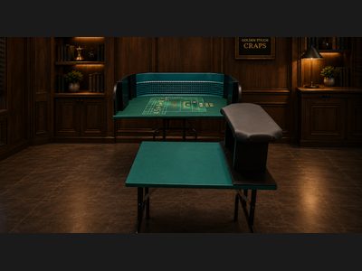 Golden Touch Craps half craps table paired with the throwing station — complete two-piece dice control practice setup